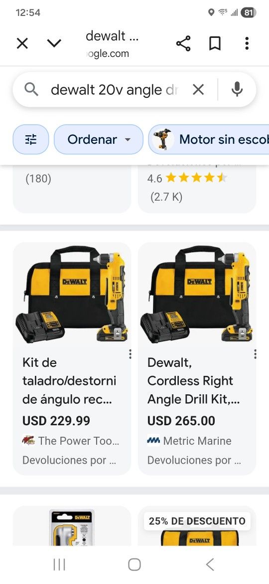 Dewalt 20v Angle Drill Todo Nuevo Brand New Never Used $130 Area Jersey Village 77O41