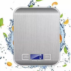 5Core DIGITAL Food Diet kitchen Scale 5kg/11Lbs Accuracy Touch Screen Silver Top