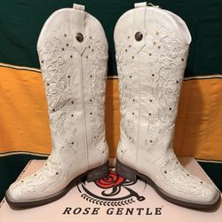 Rose gentle women’s cowboy boots size 6.5