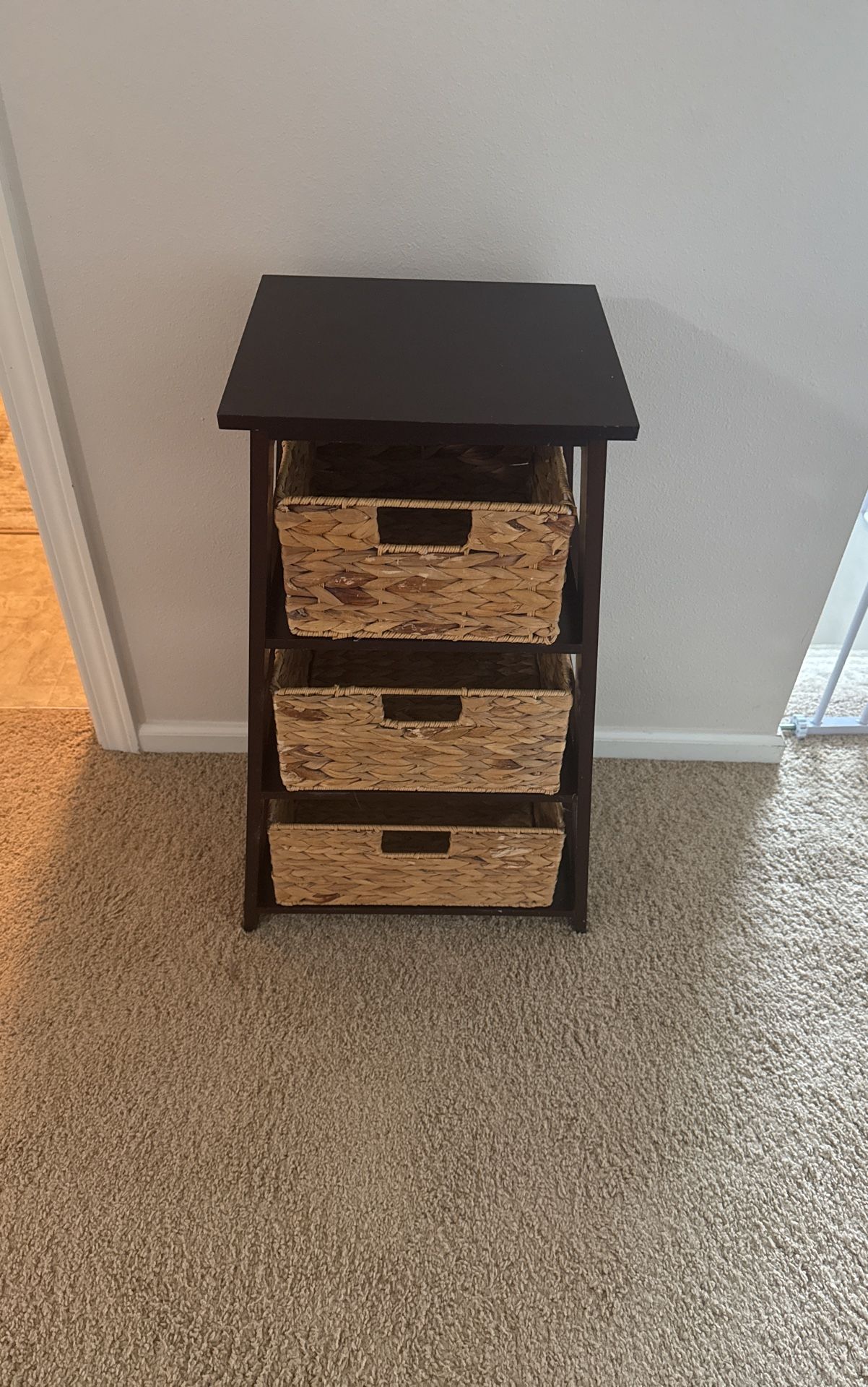 Wicker Basket Storage Tower