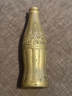 Vintage Coca-Cola Brass Bottle Miniature