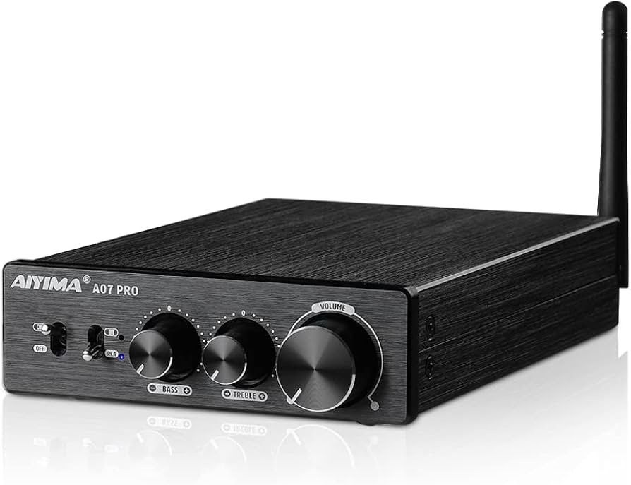 AIYIMA A07 Pro TPA3255 Stereo Amplifier Bluetooth 5.2 300Wx2 HiFi Class D Amp 2.0/2.1 Channel Audio Power Amp for Home Audio Speaker with Bass Treble 