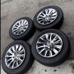 4 — 215/65r17  5x115 5x4.5 Stock Chrysler 300 Dodge Charger Challenger G35 G37 Impala Altima Wheels Rims Good 90% Treads Michelin Tires!!