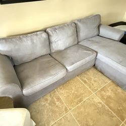 Ikea UPPLAND Sofa with chaise, Blekinge dark gray