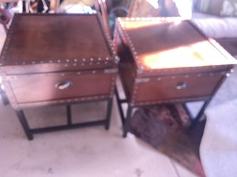 2- Trunk Side Tables  Night Stands 2 For 138