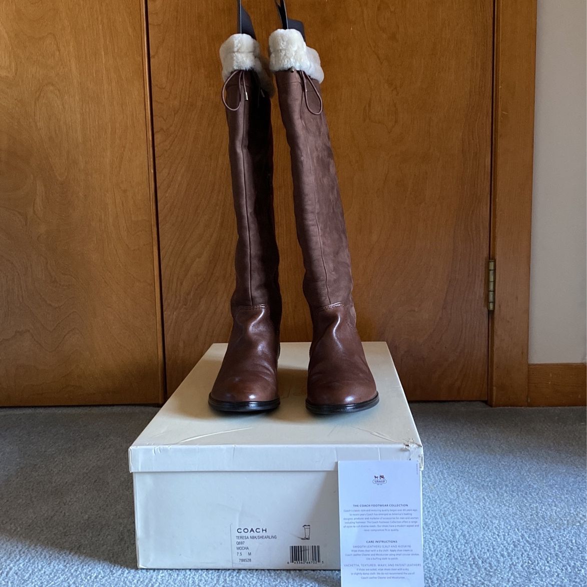 Coach Teresa Nbk/Shearling Knee High Boots
