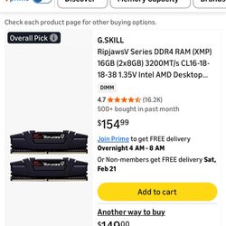 RipjawsV Series DDR4 3200 Ram 