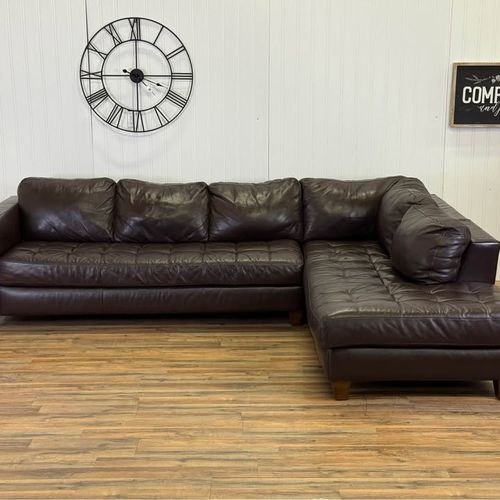 Natuzzi leather sectional couch delivery available