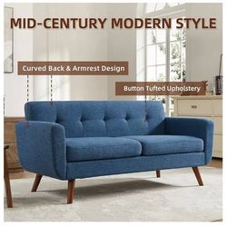 Designer Loveseat Sofa Mid Century Modern Decor by George Oliver