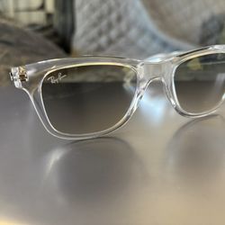Ray-Ban Sunglasses RB4640 Clear Frame. Like New w/ Case