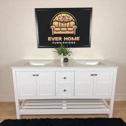 Krish 60 Double Bathroom Vanity Set - Modern Style 