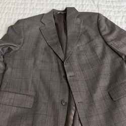 JOSEPH& FEISS Men’s 42 short 100% Wool Traveler’s Collection Blazer  Brown