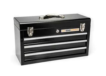GEARWRENCH 20 in Black Powder Coated Steel 3-Drawer Portable Locking Tool Box