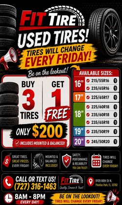 Every Friday!!! Buy 3 get 1 free