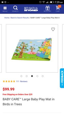 BABY CARE Large Baby Play Mat in Birds in Trees