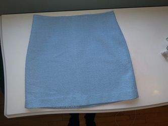 CeCe Baby Blue Tweed Mini Skirt – Preppy Chic A-Line Skirt Size 6