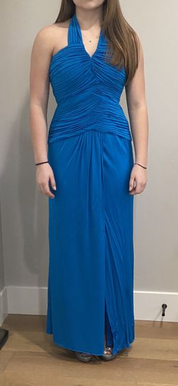 Prom Homecoming Maxi Blue Dress