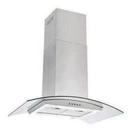 New Stainless Steel 36” 700 CFM Island Range Hood Ceiling Mount Kitchen Vent Hood Ducted/Ductless