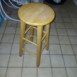 2 Wood Bar Stools 