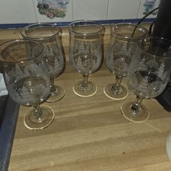 Winter Wonderland Glass Wine Cups 
