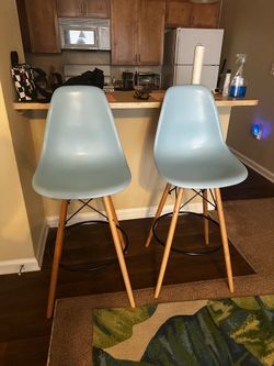 Light blue bar stools