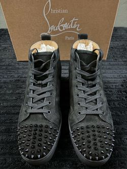 LOU SPIKES FLAT SUEDE