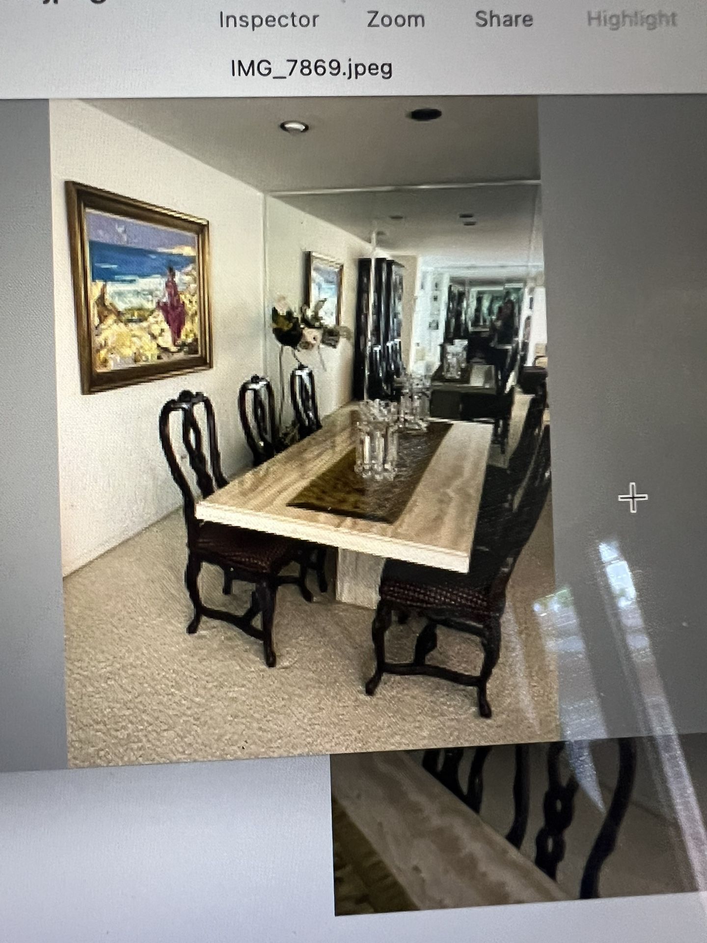 Modern Italian Marble Travertine Peristalus Dining Table