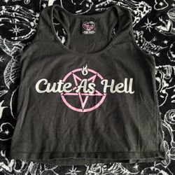 Too Fast Cute as Hell Pentagram Tank Top