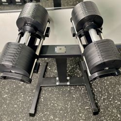 G7Fit 80 Pounds Adjustable Dumbbells With Rack 