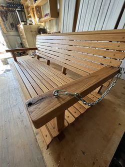 OAK PORCH SWING 60” Wide $400