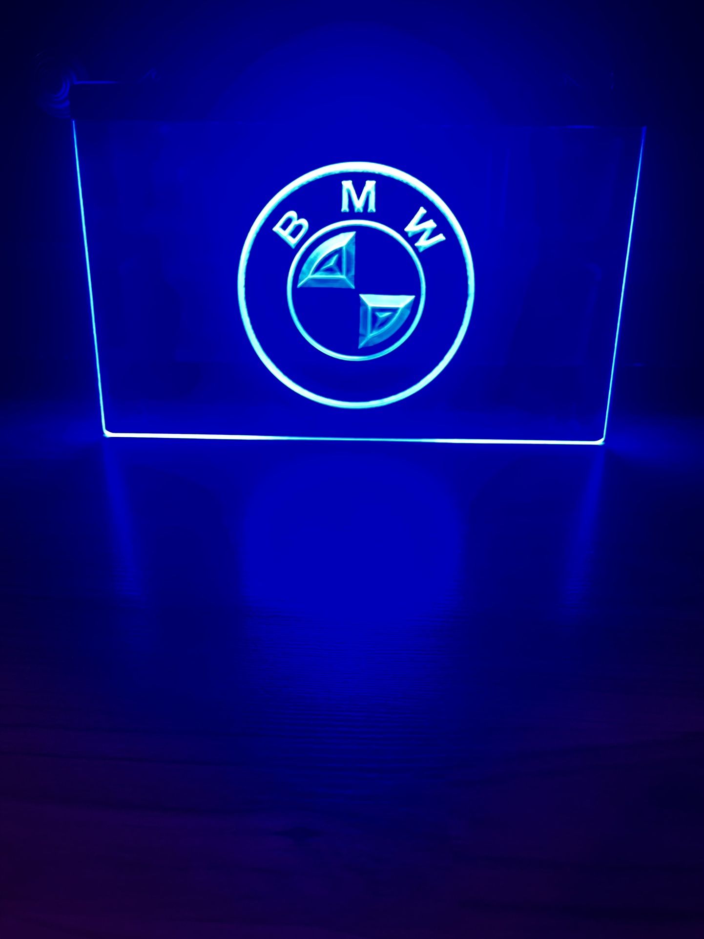 BMW LED NEON BLUE LIGHT SIGN 8x12