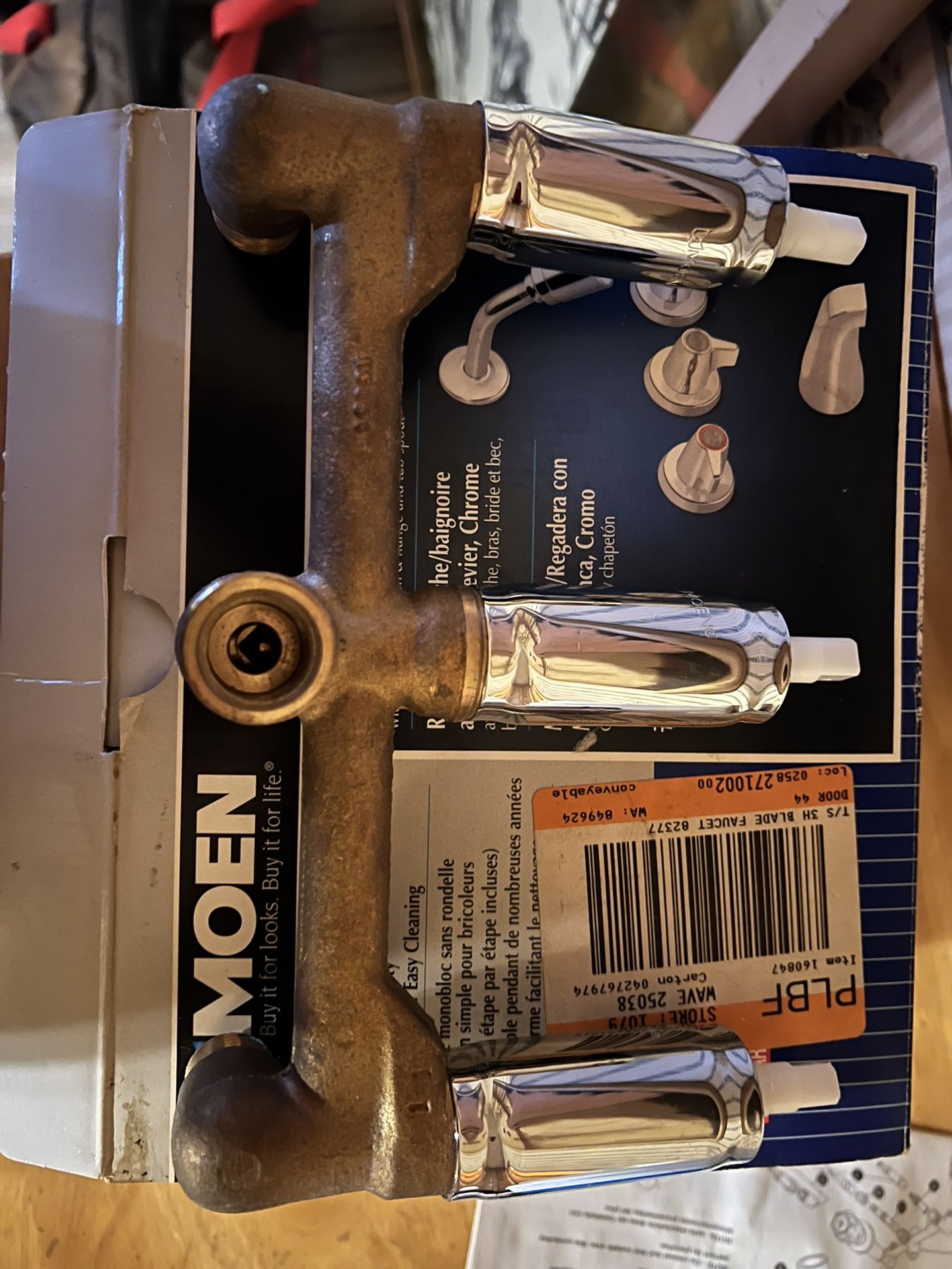 Chrome 3 Handle Tub Shower Kit