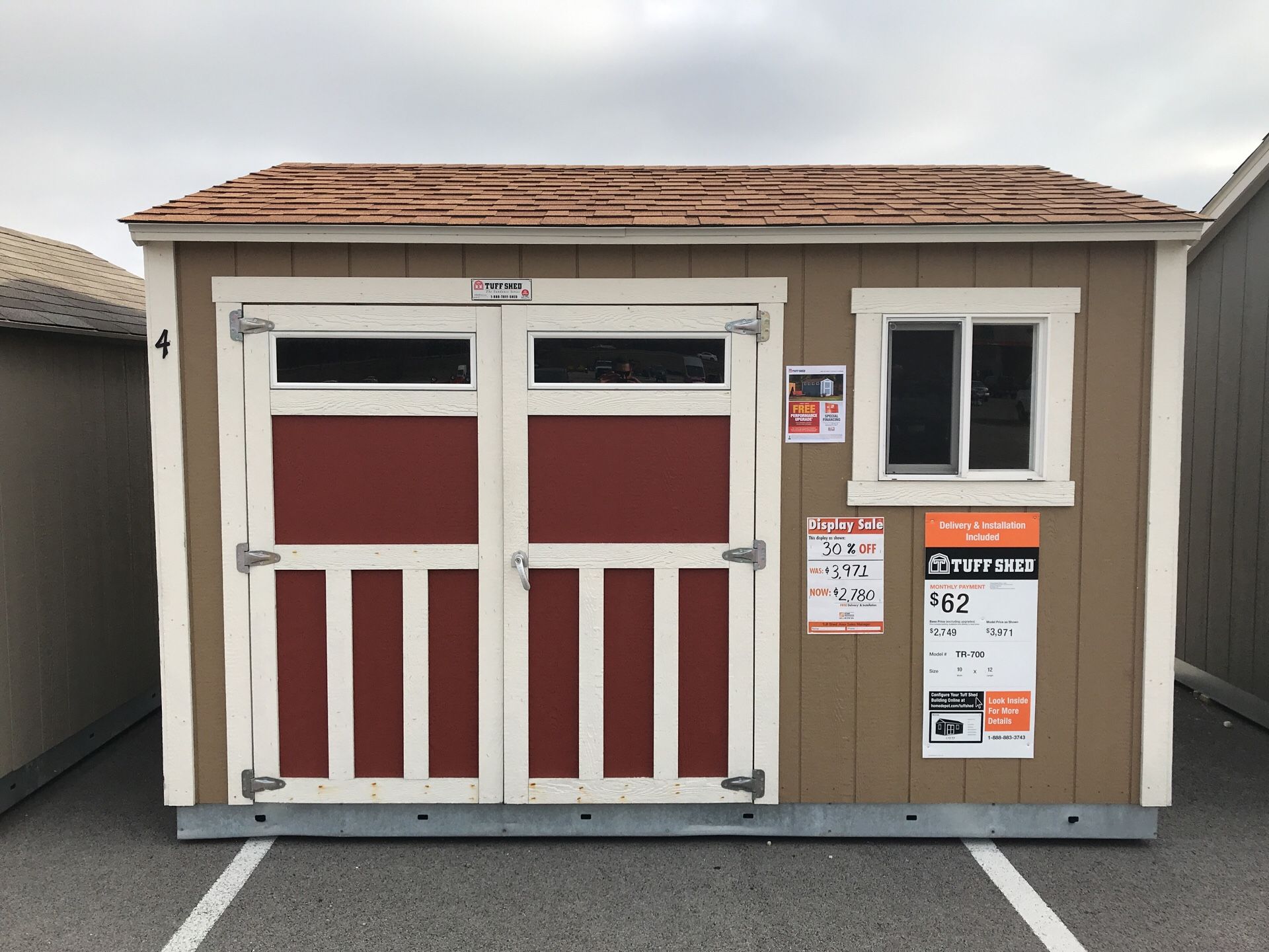 Tuff Shed TR-700 10x12 Was: $3,971 Now: $2,780