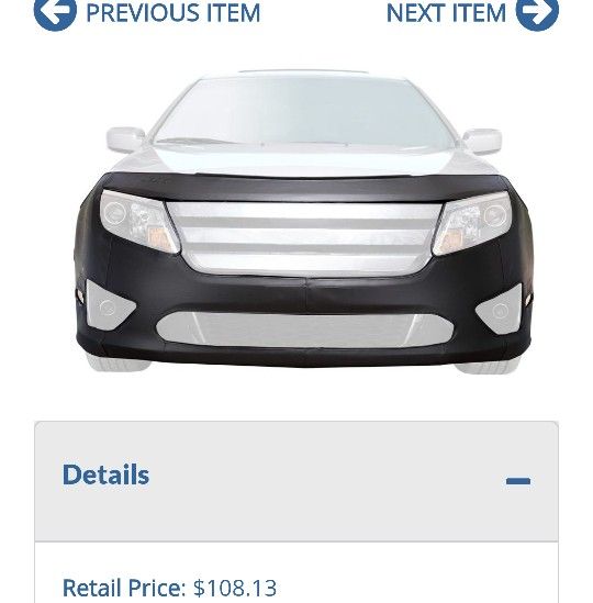 # FH0040: Lebra Covercraft LeBra Custom Front End Cover 551295-01 Compatible with Select Ford Focus Models Black