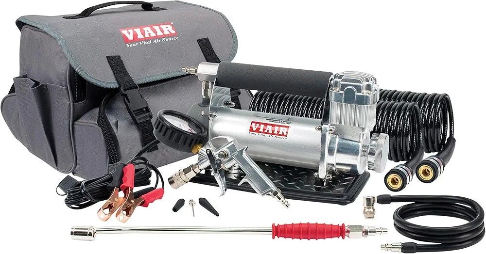 The VIAIR 450P-RVS Automatic 12-volt portable tire inflator