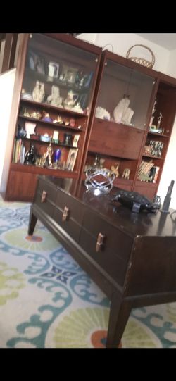 Bookcase with Bar Cabinet 