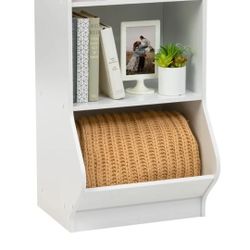 2-Tier Shelf Organizer with Easy Access Angled Cubby