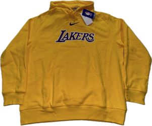 Nike Los Angeles Lakers Yellow Hoodie Sweatshirt Mens XL New $75 MSRP HM9826-730