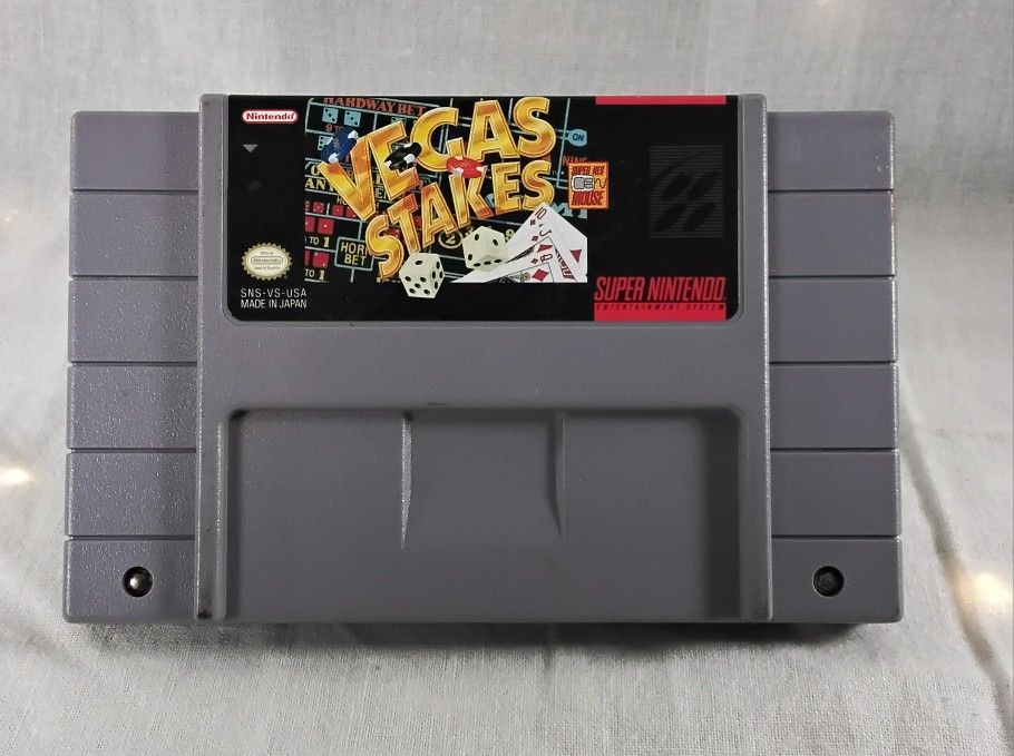 Vegas Stakes Super Nintendo Game Cartridge Only (1993)