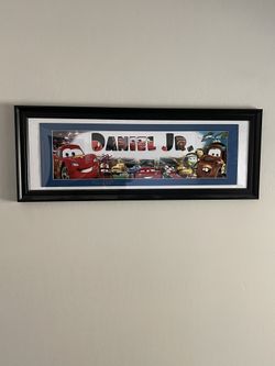 Disney Cars Name With Frame 