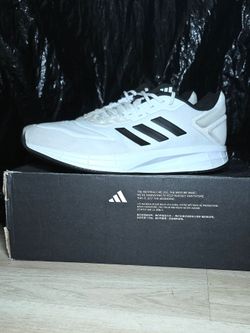 Adidas Duramo 10 White Black Running Shoes Men's Size 11.5  Box