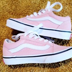 vans girls sneakers Canvas Suede Pink Skater Old School ￼11.5