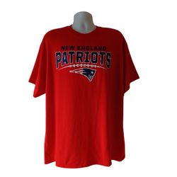 NFL New England Patriots men's red short-sleeve graphic t-shirt size 2XL