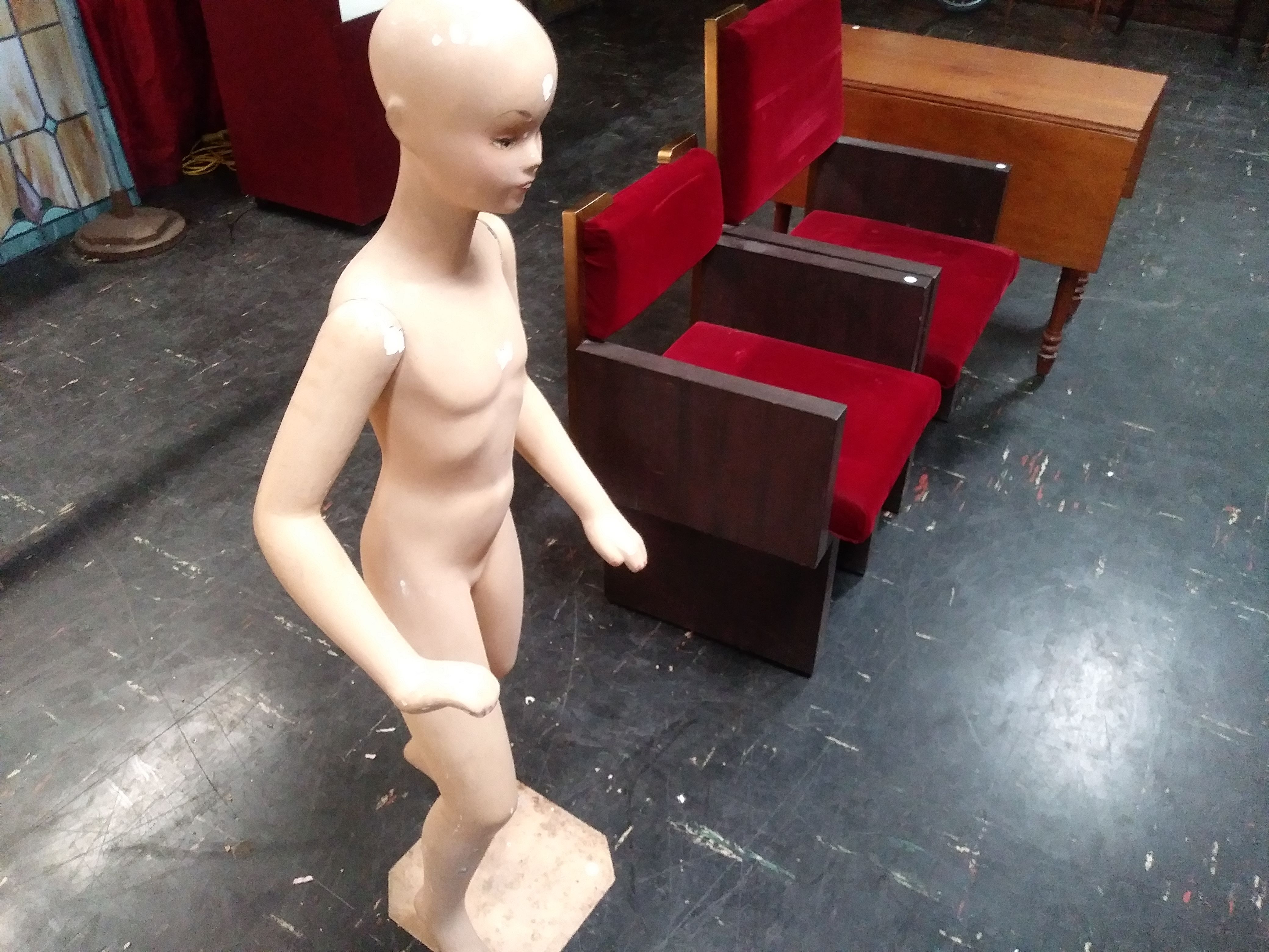 Vintage child size composite doll mannequin for sale