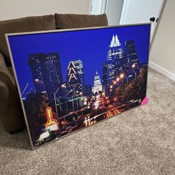 HUGEw 5FT Austin Skyline Framed Wall Art (61" x 41") OBO