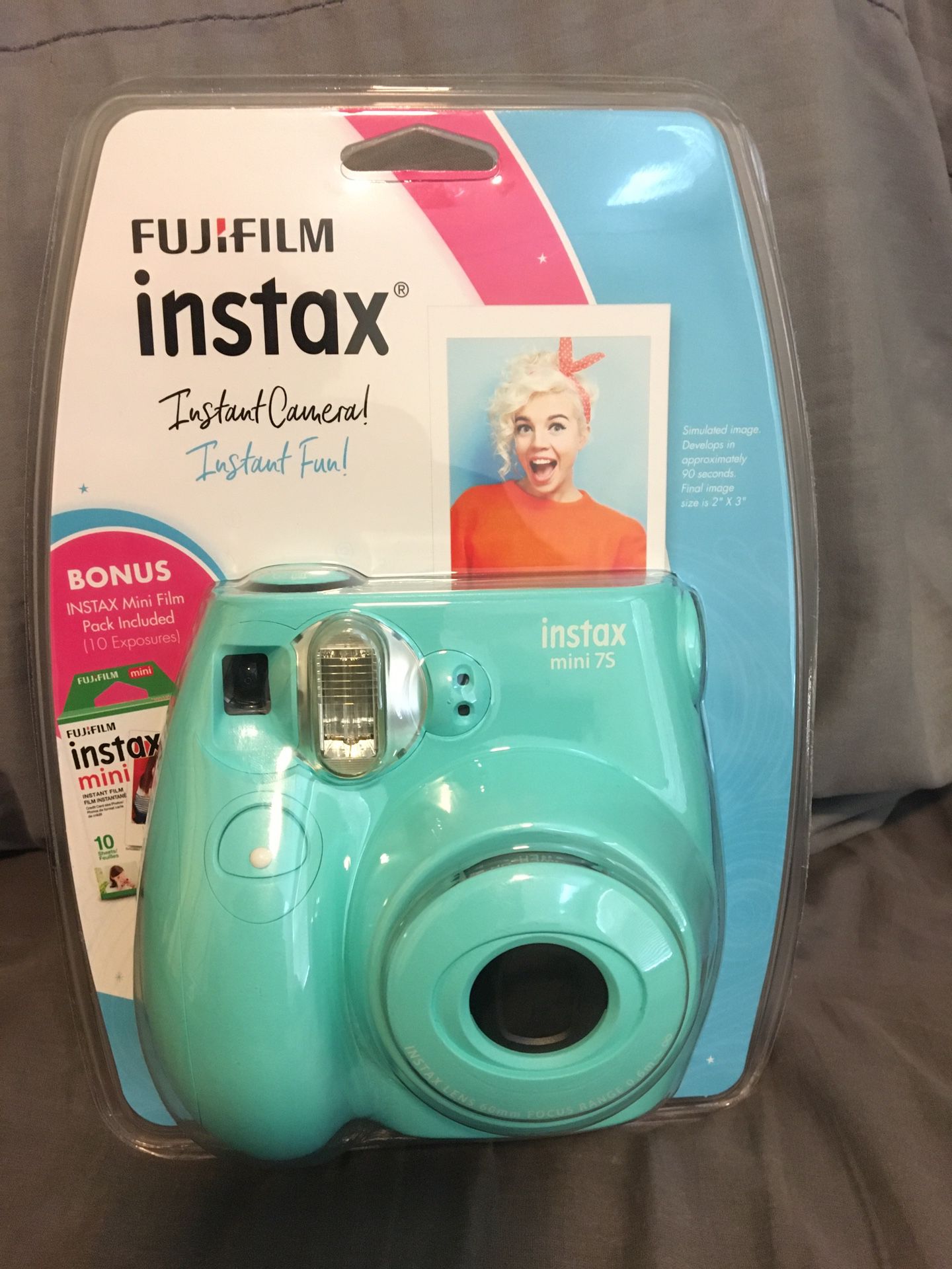 Fujifilm Instax Mini 7S Instant Camera Teal w/film Original Price $65