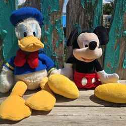 Vintage Pair of Disney Stuffies (Donald & Mickey)
