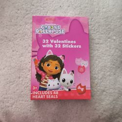 Netflix - Dreamworks Gabby's Dollhouse - 32 Stickers - 48 Heart Seals - NEW