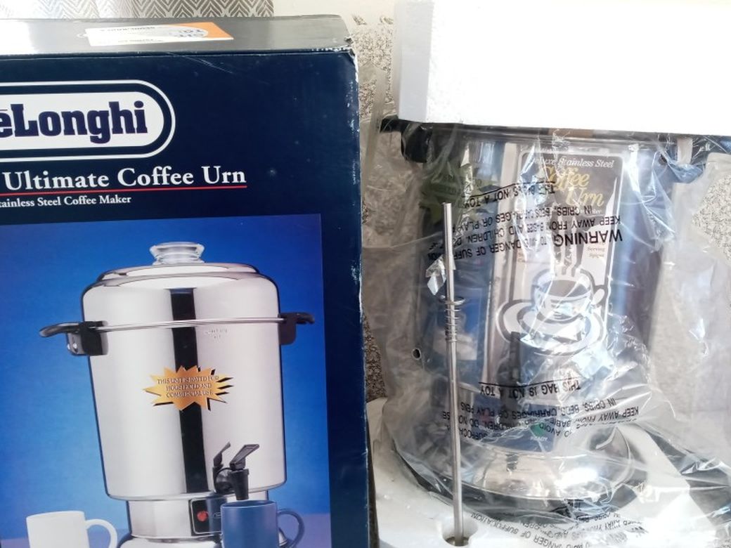 New DeLonghi DCU60 Coffee Urn Pot Stainless Steel 20 - 60 Cup