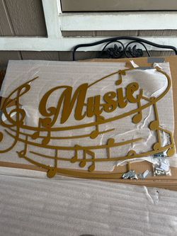 Music metal wall art